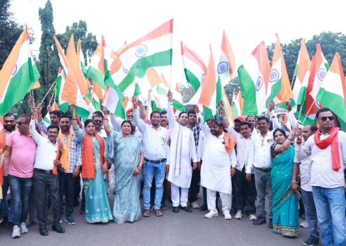भाजपा मण्डल सेमरा में निकाली गई तिरंगा यात्रा